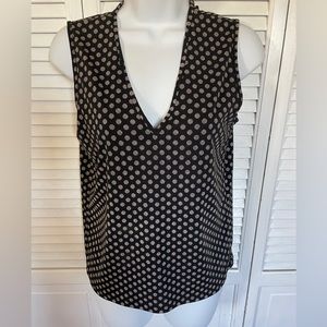 DKNY sleeveless polka dot top tank size small